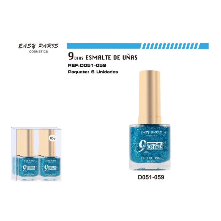 D051-059 : LACA DE UÑAS 9 DIAS 6/U 144/U