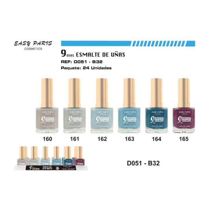 D051-B32 : LACA DE UÑAS 9 DIAS 24/U 288/U