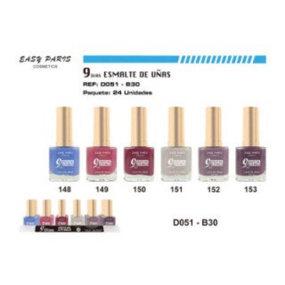 D051-B30 : LACA DE UÑAS 9 DIAS 24/U 288/U