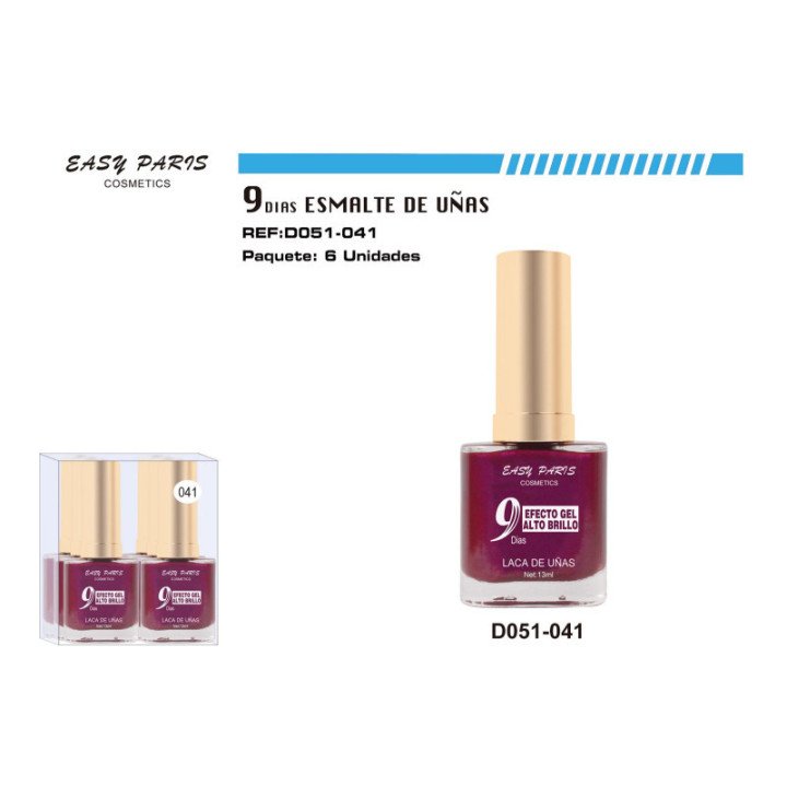 D051-041 : LACA DE UÑAS 9 DIAS 6/U 144/U