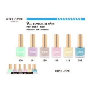 D051-B28 : LACA DE UÑAS 9 DIAS 24/U 288/U