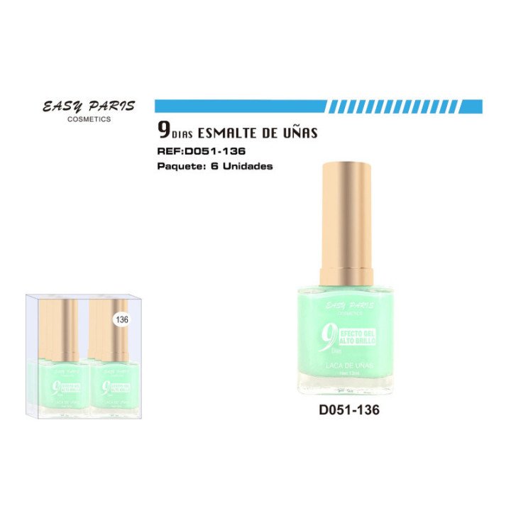 D051-136 : LACA DE UÑAS 9 DIAS 6/U 144/U