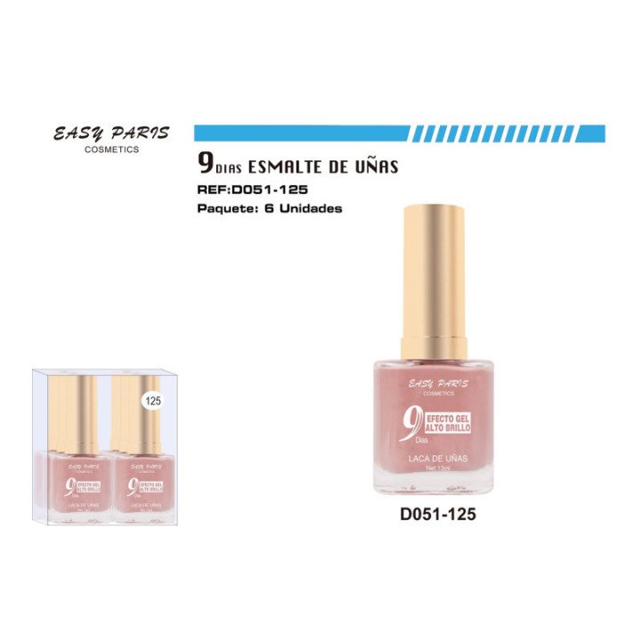 D051-125 : LACA DE UÑAS 9 DIAS 6/U 144/U