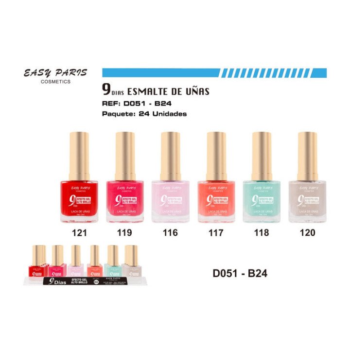 D051-B24 : LACA DE UÑAS 9 DIAS 24/U 288/U