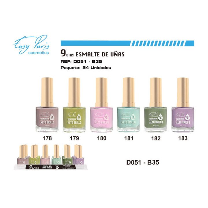D051-B35 : LACA DE UÑAS 9 DIAS 24/U 288/U