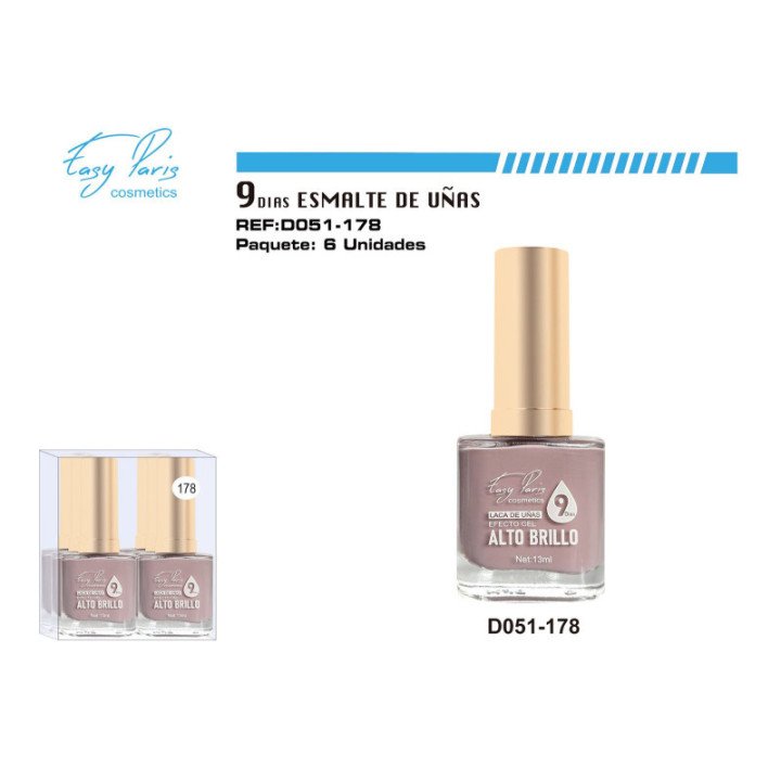 D051-178 : LACA DE UÑAS 9 DIAS 6/U 144/U