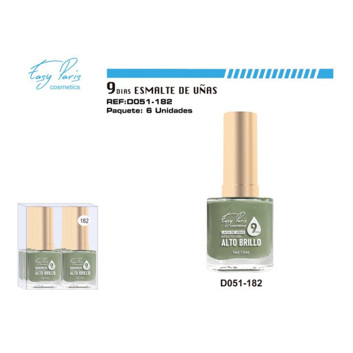 D051-182 : LACA DE UÑAS 9 DIAS 6/U 144/U