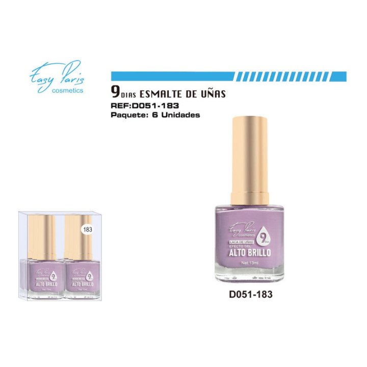 D051-183 : LACA DE UÑAS 9 DIAS 6/U 144/U