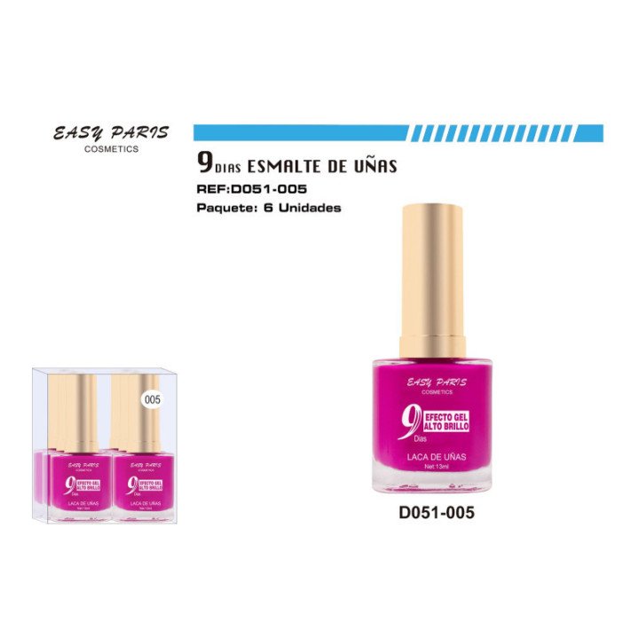 D051-005 : LACA DE UÑAS 9 DIAS 144/U