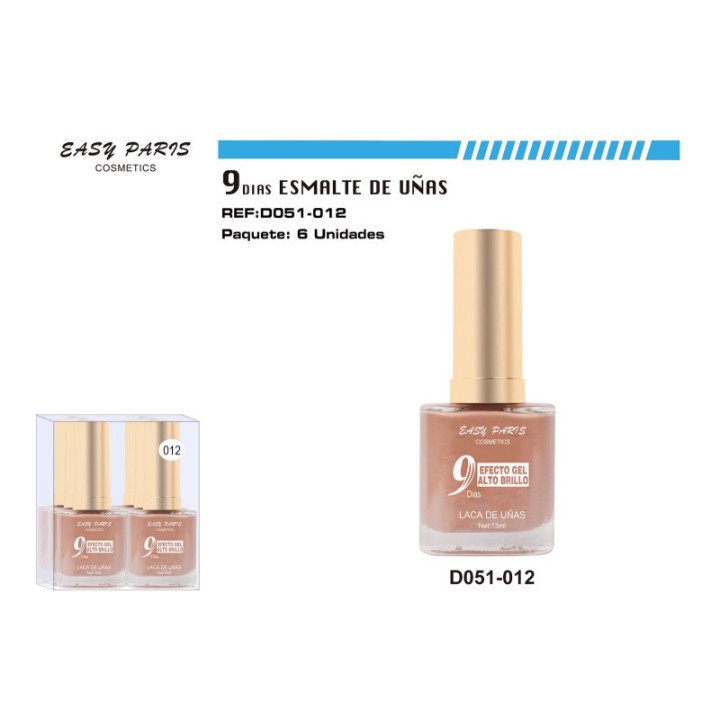 D051-012 : LACA DE UÑAS 9 DIAS NUDE SUAVE 144/U