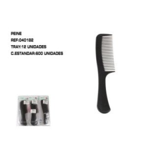 040182 : PEINE NEGRO C/MANGO 12/U 600/U