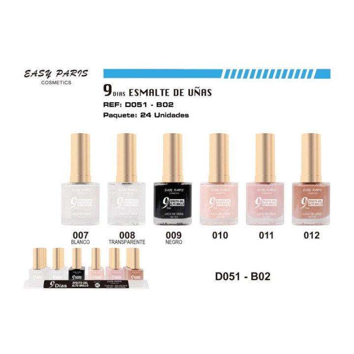 D051-B02 : LACA DE UÑAS 9 DIAS 288/U