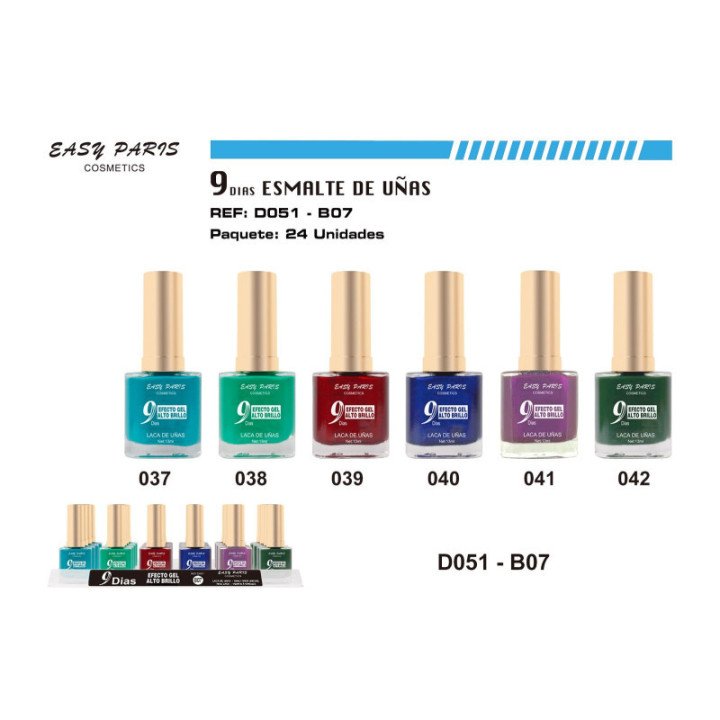 D051-B07 : LACA DE UÑAS 9 DIAS 24/U 288/U
