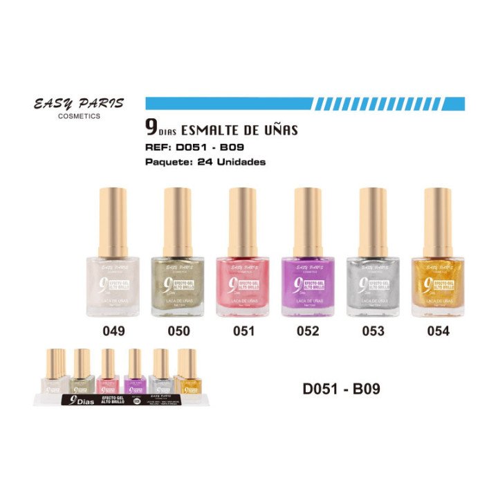 D051-B09 : LACA DE UÑAS 9 DIAS 24/U 288/U