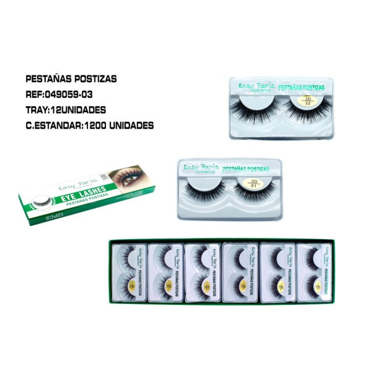 049059-03 : PESTAÑA POSTIZAS 3D 1200/C