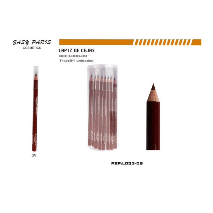L033-09 : LAPIZ DE CEJAS MARRON BURDEO MINA DURA 288/U