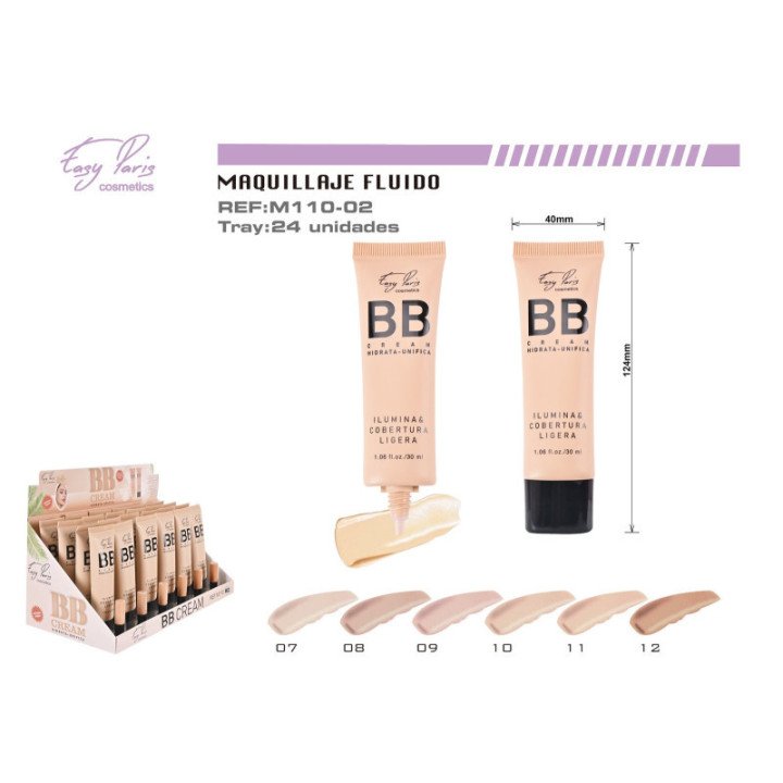 M110-02 : MAQUILLAJE BB CREAM LIGERA 24/U 288/U
