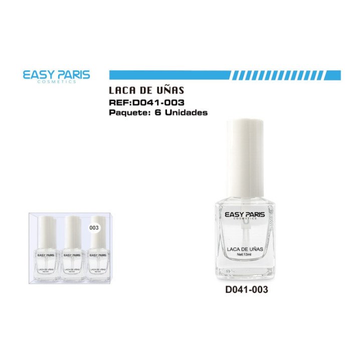 D041-003 : LACA DE UÑAS INCOLOR 144/U