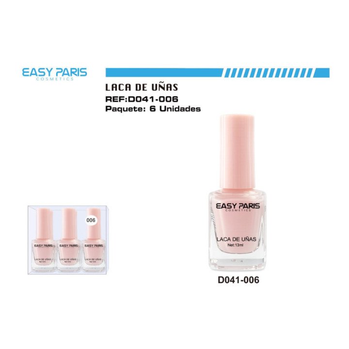 D041-006 : LACA DE UÑAS ROSA CLARO 144/U