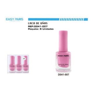 D041-007 : LACA DE UÑAS ROSA CHICLE 144/U