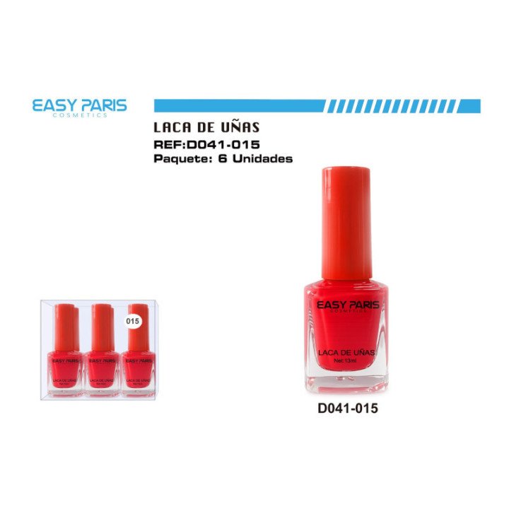 D041-015 : LACA DE UÑAS ROJA VIVO 144/U