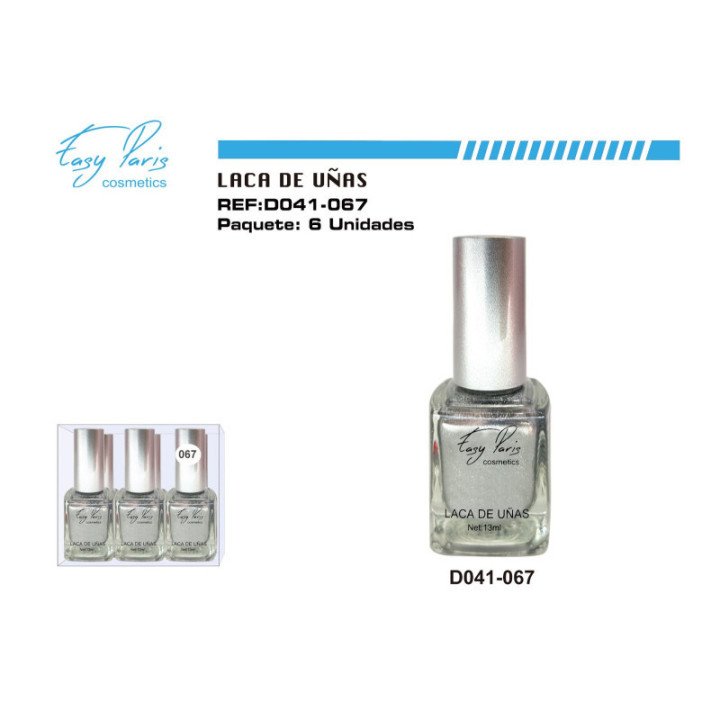 D041-067 : LACA DE UÑAS PLATEAD 144/C