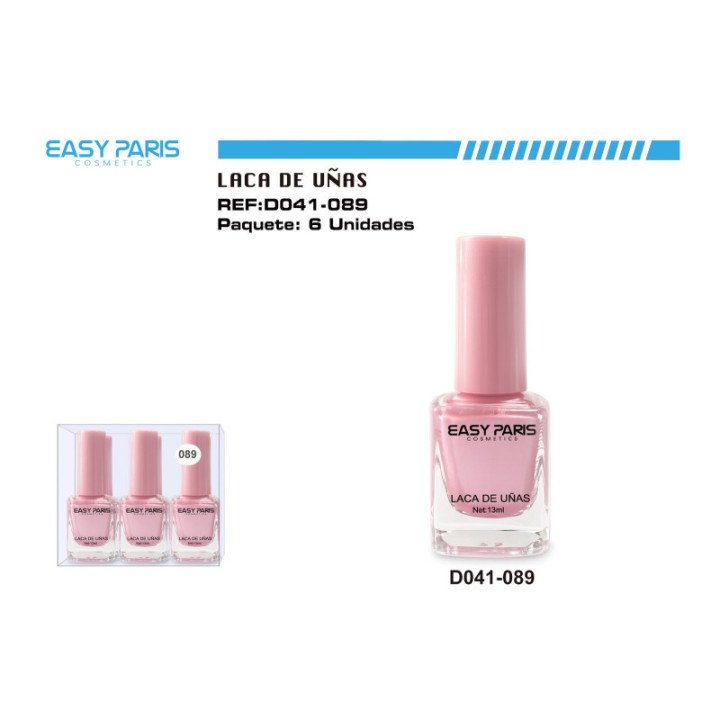D041-089 : LACA DE UÑAS ROSA PERLA 144/U