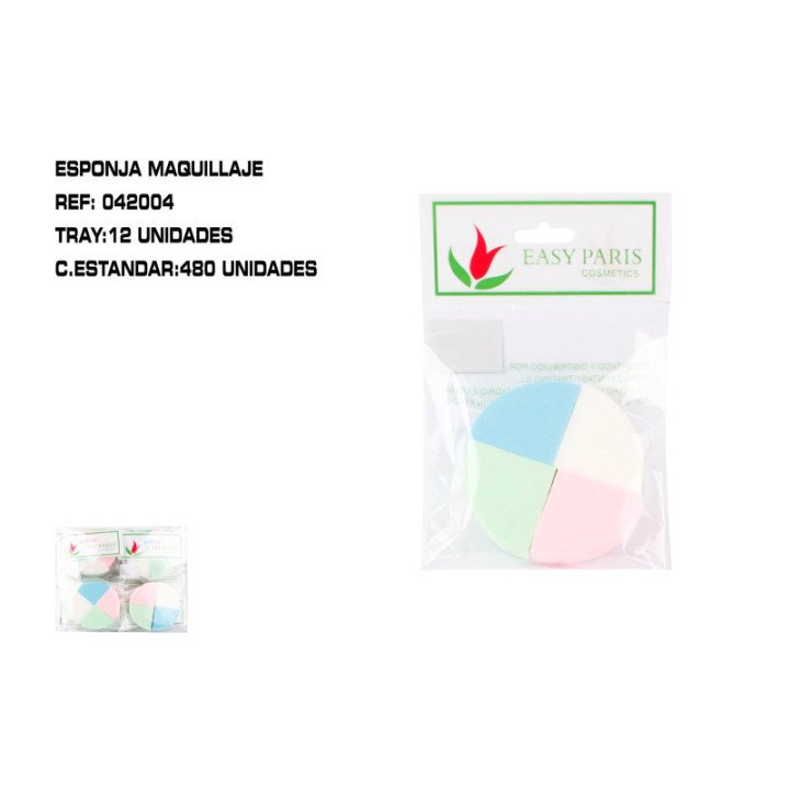 042004 : ESPONJA MAQUILLAJE 12/U 480/C
