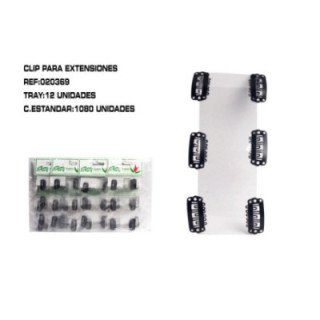 020369 : CLIP MARRON 2.3CM 6X12/U
