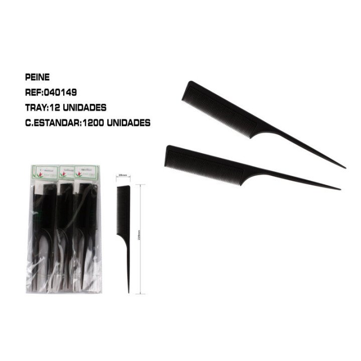 040149 : PEINE COLA DE RATON 12/U