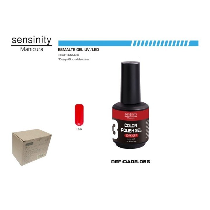 DA08-056 : ESMALTE GEL ROJO CHILI UV/LED USO PROFESIONAL
