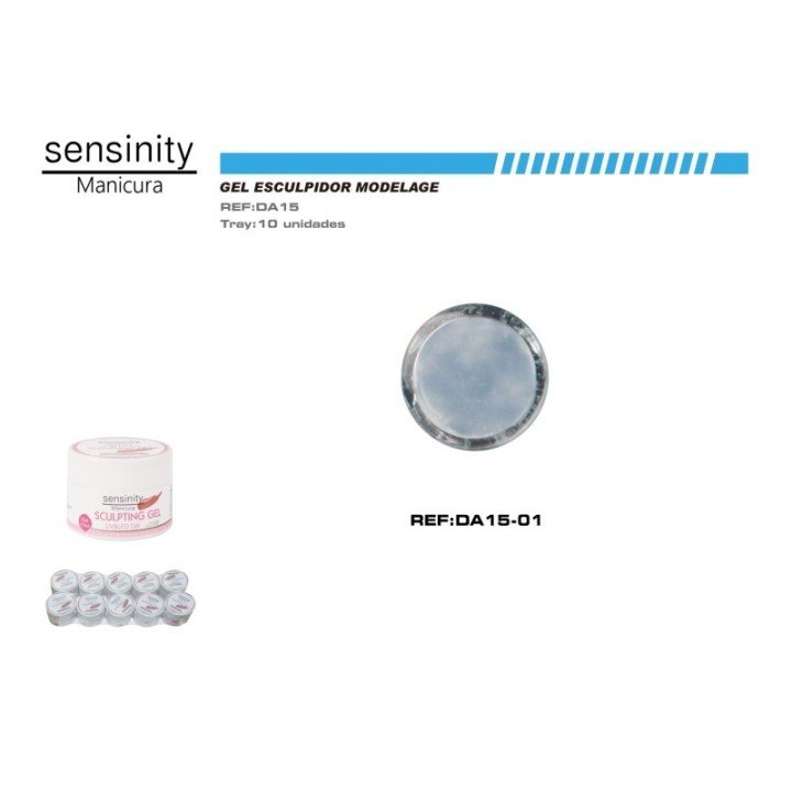 DA15-01 : SENSINITY GEL SCULPTING  COLOR CLEAR UV/LED  15ML