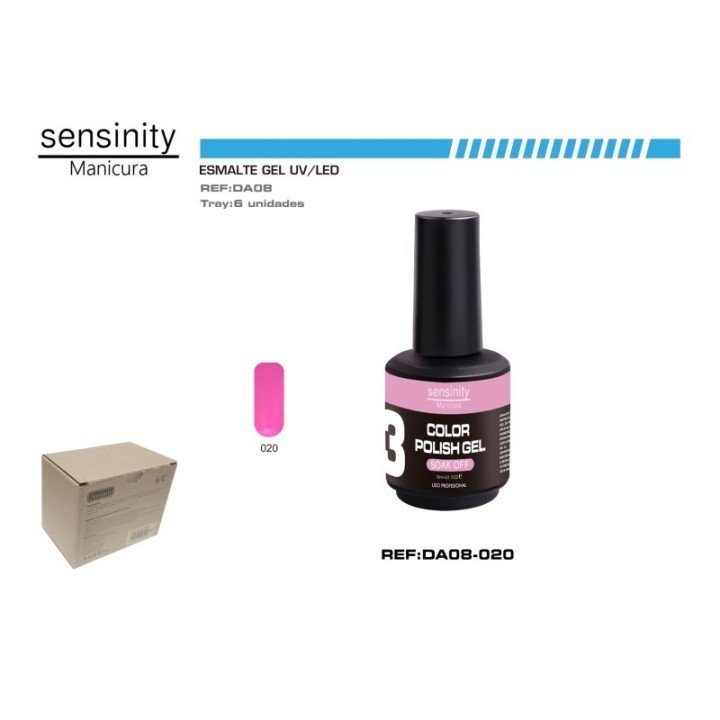 DA08-020 : ESMALTE GEL ROSA FUCSIA UV/LED USO PROFESIONAL