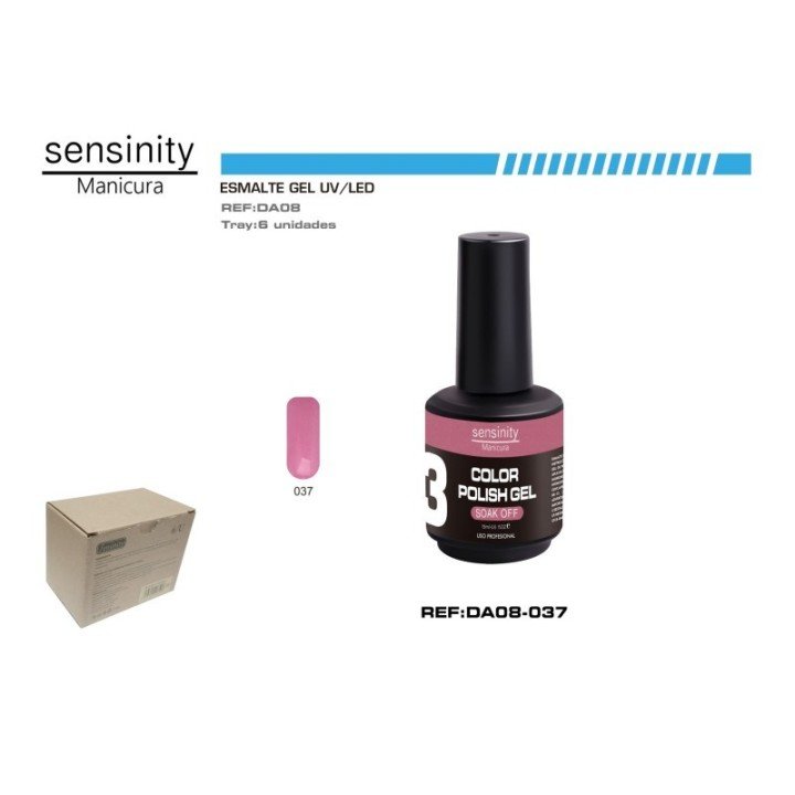 DA08-037 : ESMALTE GEL ROSA PALO UV/LED USO PROFESIONAL