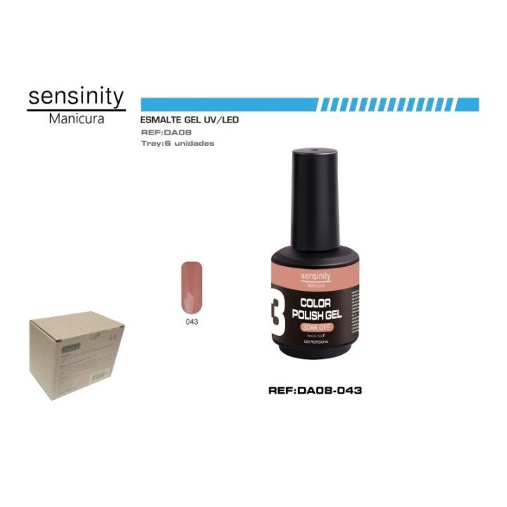 DA08-043 : ESMALTE GEL NUDE COLA  UV/LED USO PROFESIONAL